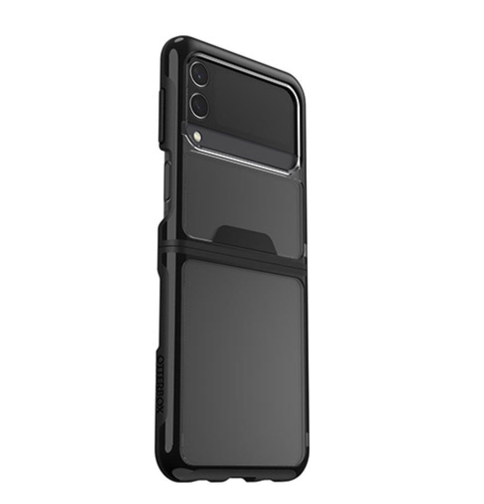 OtterBox Samsung Galaxy Z Flip3 Symmetry Flex, Black Crystal