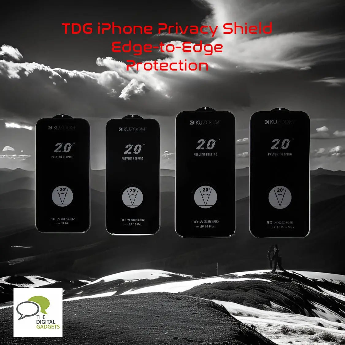 Dux Ducis iPhone 16 Pro Tempered Glass Full Screen, Privacy