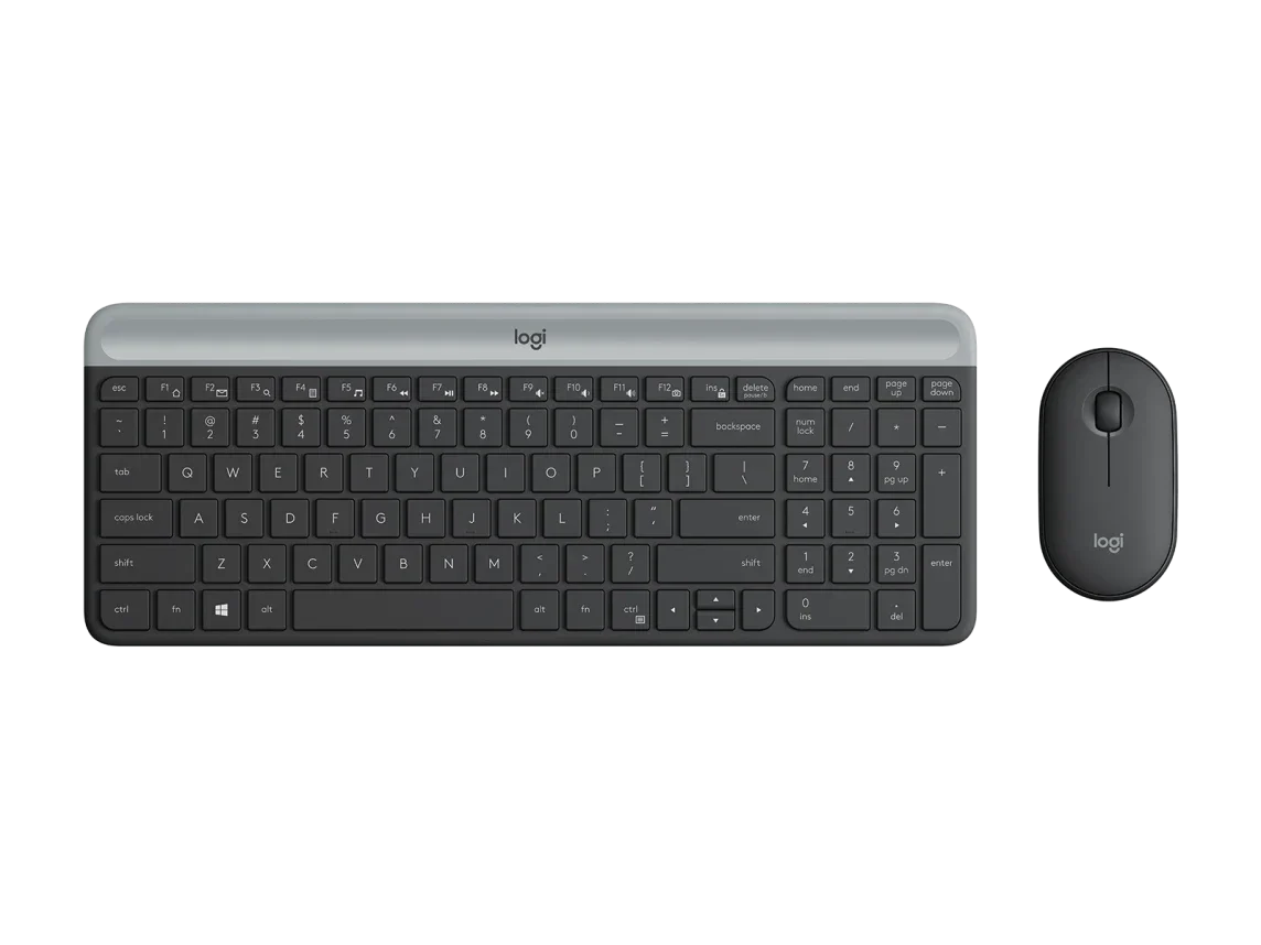 Logitech Slim Combo MK470 Keyboard, Black