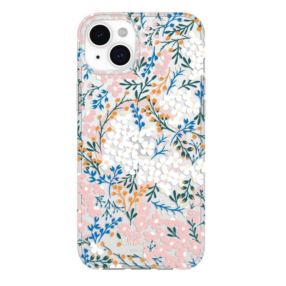 KSNY iPhone 14/15 Plus Protective Hardshell, Multi Floral/Rose/Pacific Green/Cle