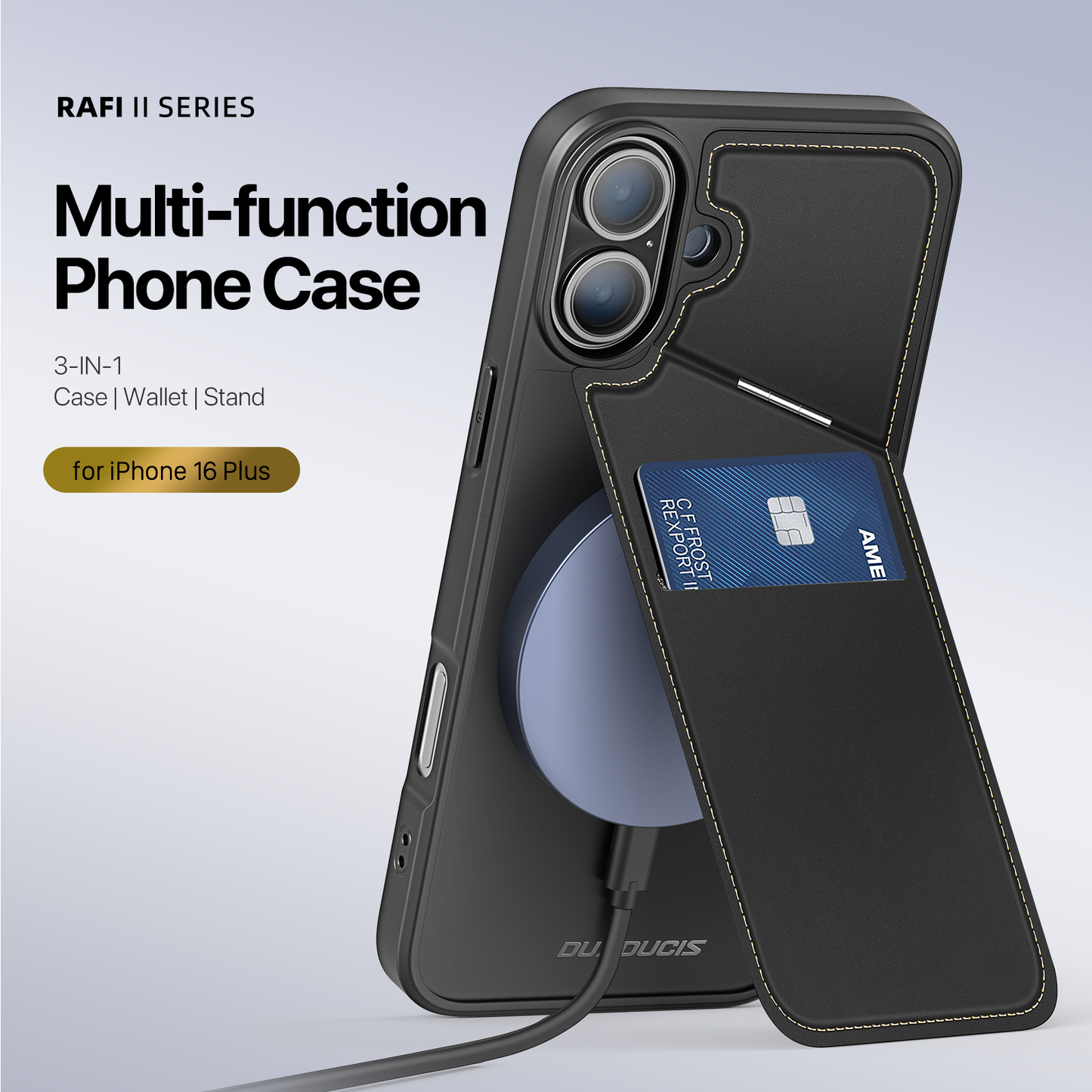 <p>Dux Ducis iPhone 16 Plus Rafi II Mag, Black</p>