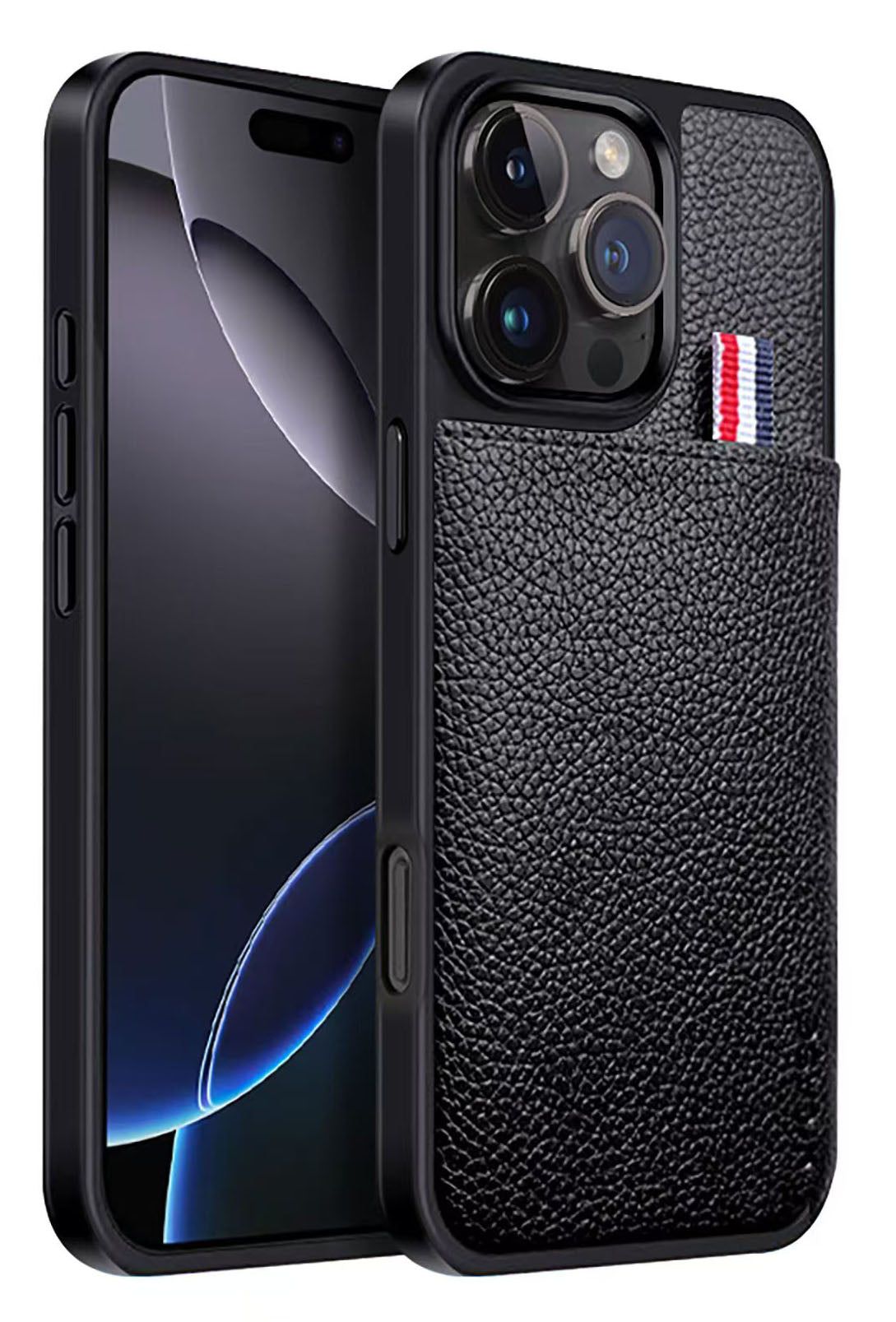 J-Case iPhone 16 Pro Max Card Bag Series Casing, Black