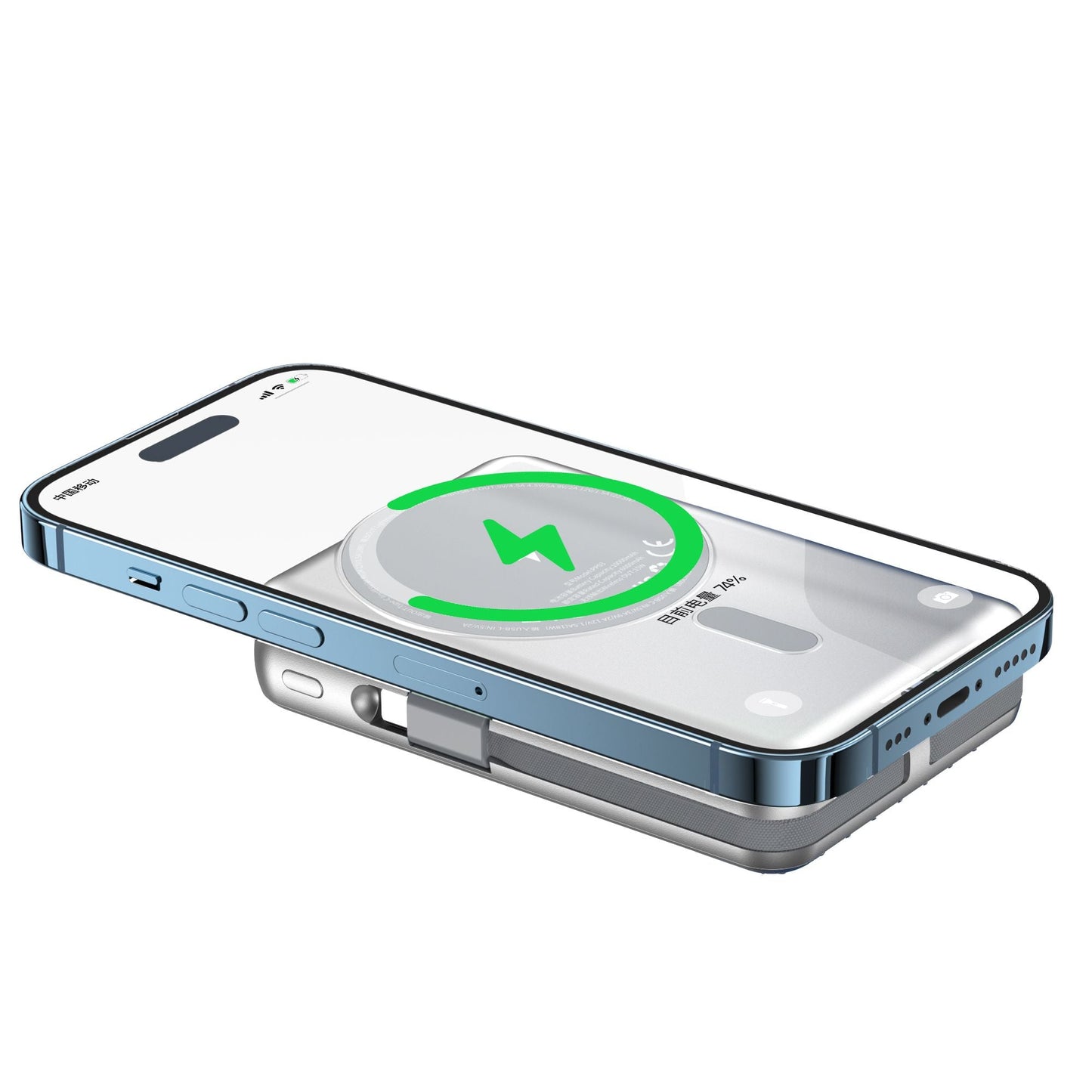 WiWU PP03 Trunk Magnetic Power Bank 10000mAh, Silver