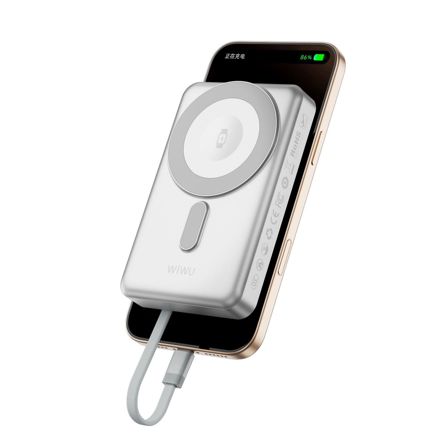 WiWU P056 Elite Power Bank 10000mAh, Silver