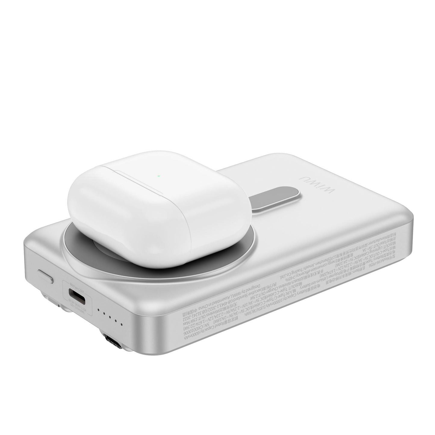 WiWU P056 Elite Power Bank 10000mAh, Silver