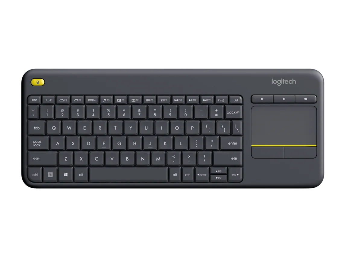 Logitech K400 Plus Wireless Touch Keyboard, Black