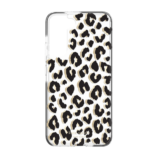 KSNY Samsung Galaxy S22 5G Defensive Hardshell, City Leopard Black/Gold Foil/Bla