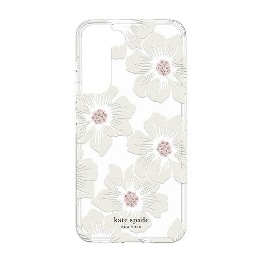 KSNY Samsung Galaxy S22 Plus 5G Defensive Hardshell, Hollyhock Floral Clear/Crea