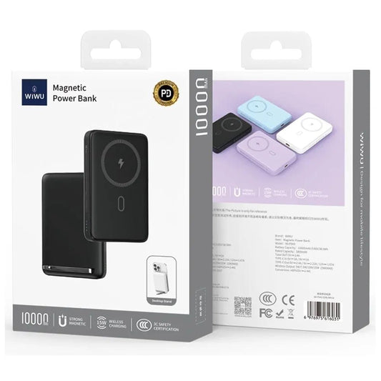 WiWU P043 Qi2 Magnetic Power Bank 10000mAh, Black