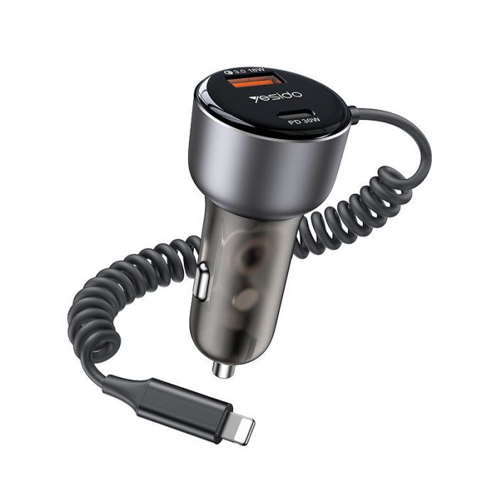 <p>Yesido Y57 USB-C 30W+USB-A QC3.0 18W Car Charger</p>