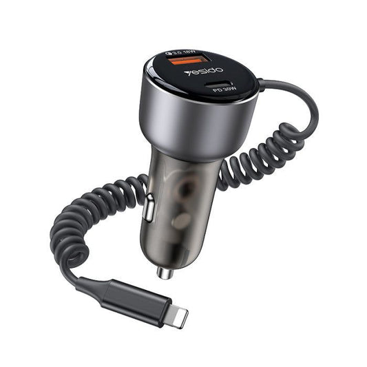 <p>Yesido Y57 USB-C 30W+USB-A QC3.0 18W Car Charger</p>