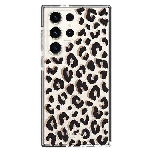 KSNY Samsung Galaxy S22 Ultra 5G Defensive Hardshell, City Leopard Black/Gold Fo