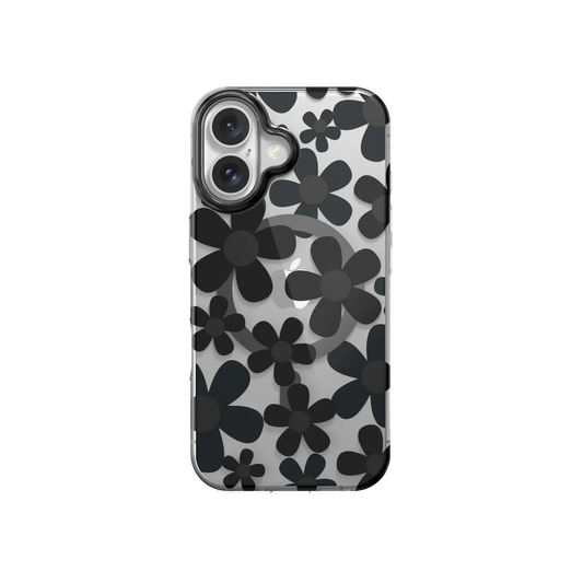 <p>SwitchEasy iPhone 16 Fleur M 3D Pattern Shockproof MagSafe Case, Black</p>