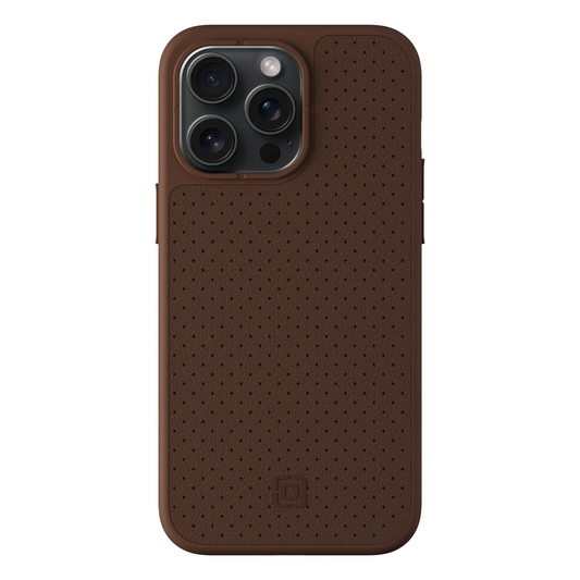 <p>Incipio iPhone 15 Pro Max cru. Protective for MagSafe, Brown Faux Leather</p>