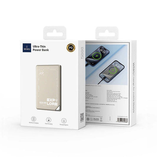 WiWU P020 Ultra-Thin Power Bank 10000mAh, Titanium Alloy
