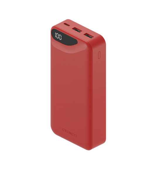 037837-Cygnett ChargeUp Boost Gen3 20K Power Bank, Red