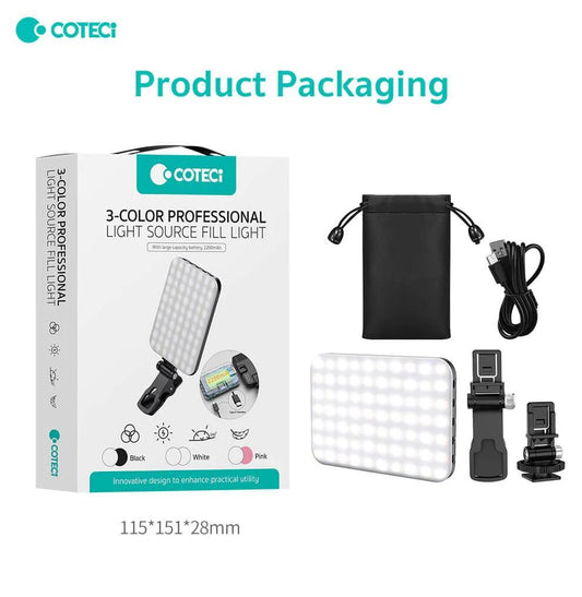 COTECi LA1 3-Color Professional Light Source Fill Light, Black