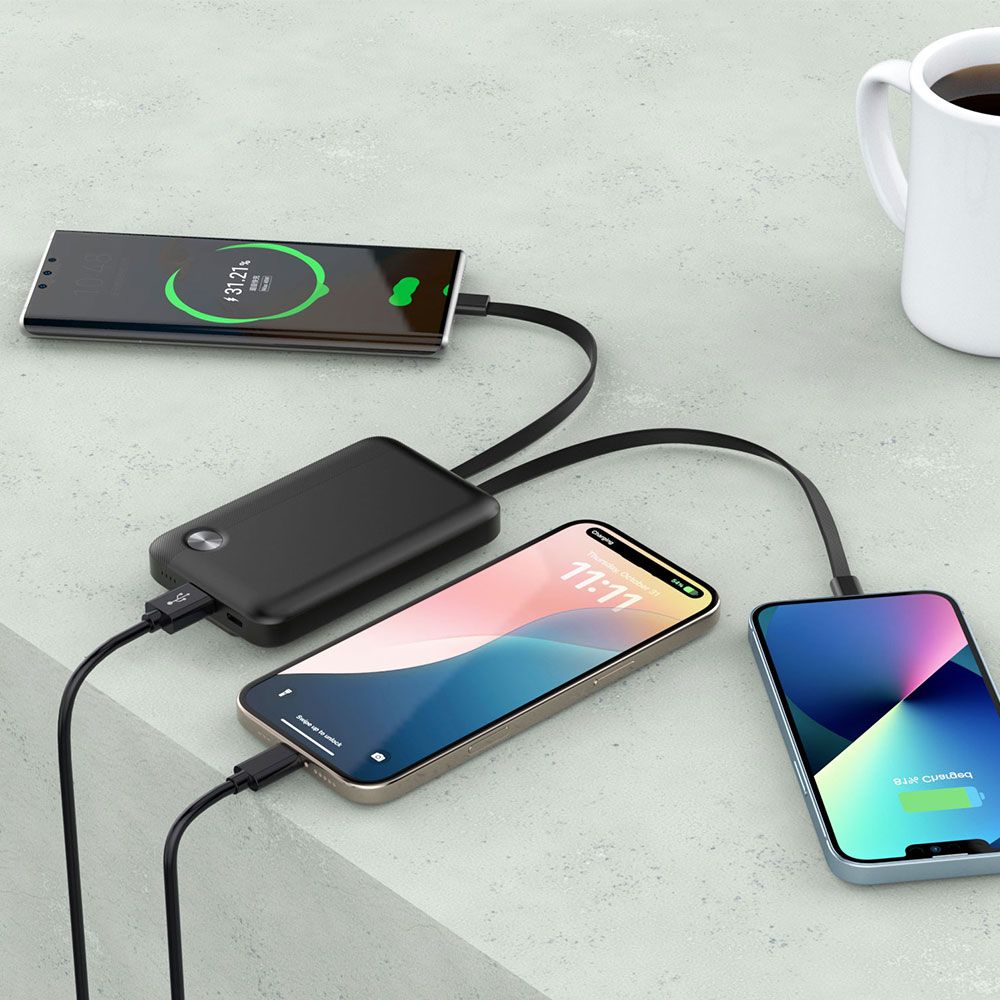 WiWU P060 Endurance Power Bank 10000mAh, Black