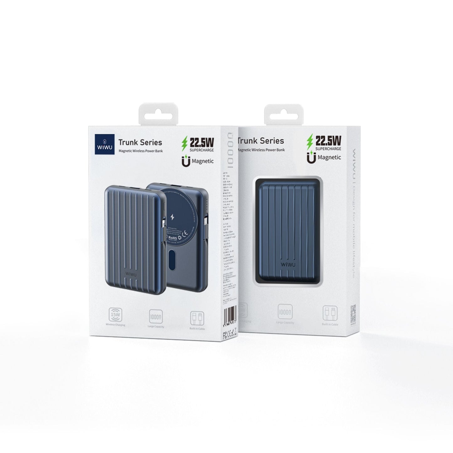 WiWU PP03 Trunk Magnetic Power Bank 10000mAh, Silver