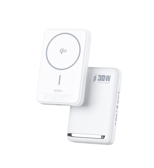 WiWU P031 Magnetic Power Bank 10000mAh, White
