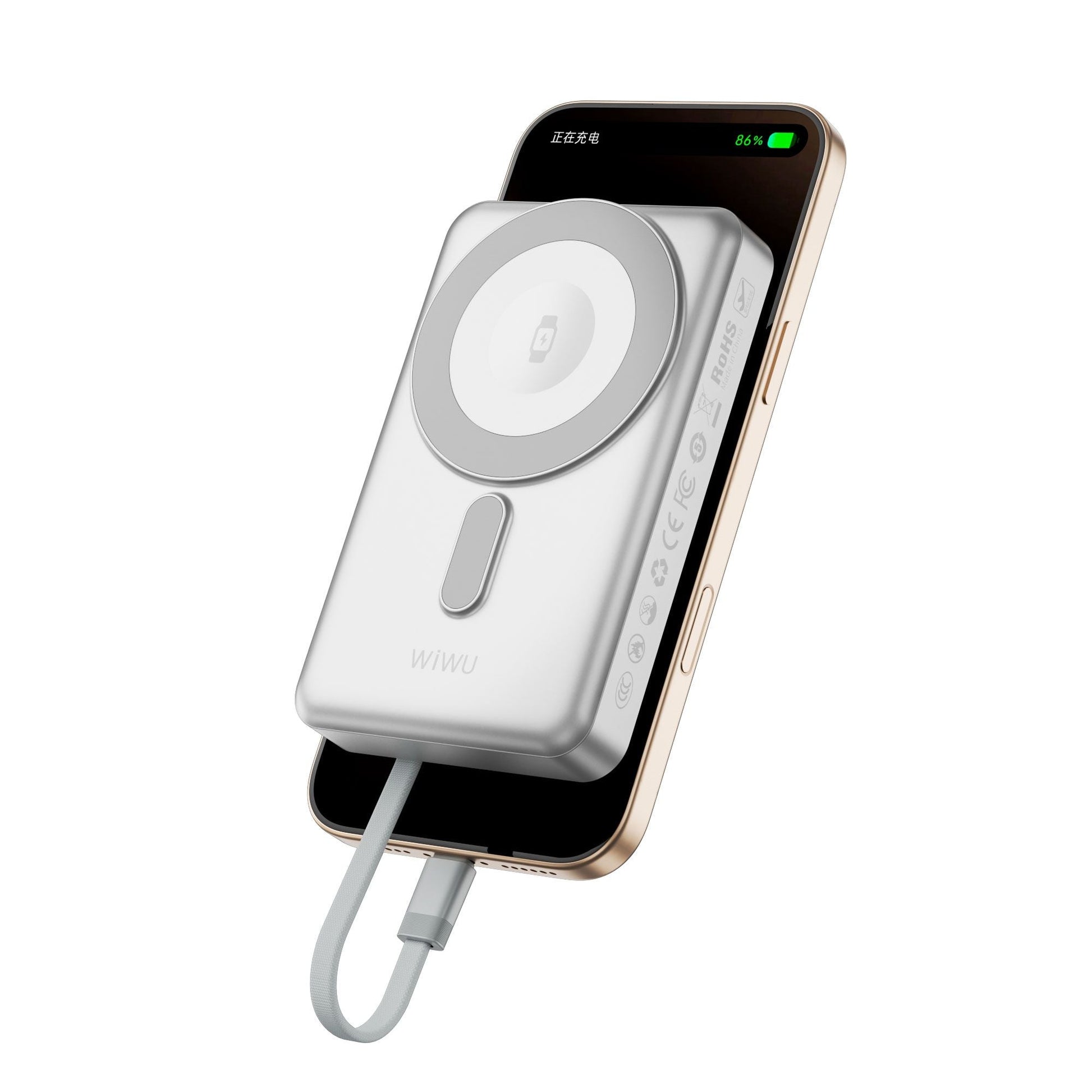 WiWU P056 Elite Power Bank 10000mAh, Silver