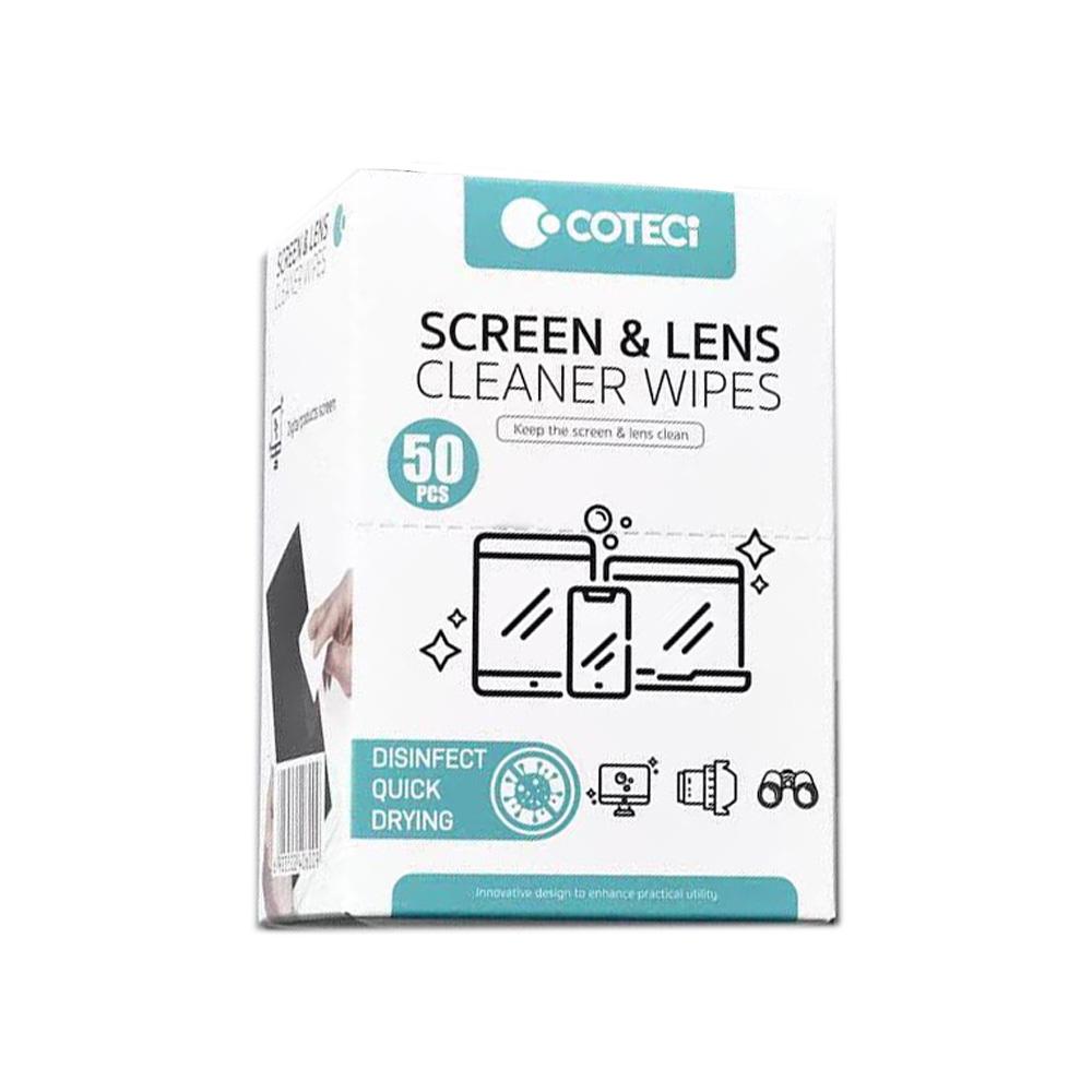 COTECi Screen & Lens Cleaner Wipes, 50PCS