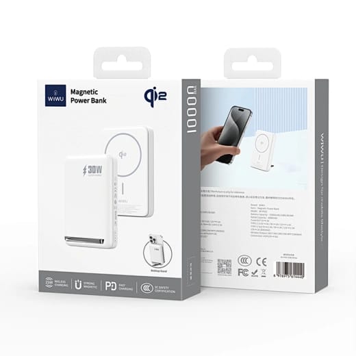 WiWU P031 Magnetic Power Bank 10000mAh, White