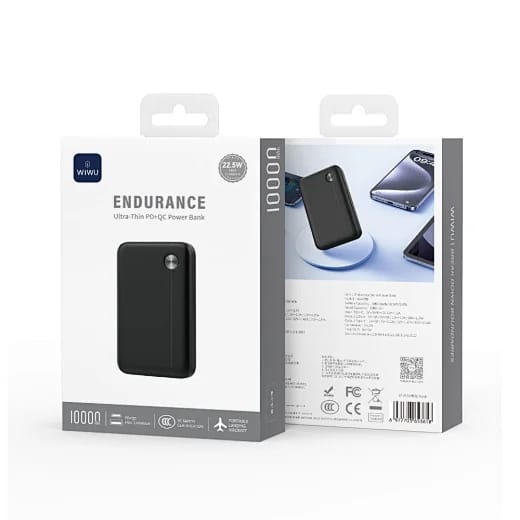 WiWU P059 Endurance Power Bank 10000mAh, Black